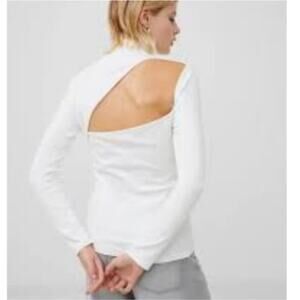 Nordstrom French‎ Connection Viscos Top White M Open Back Shirt